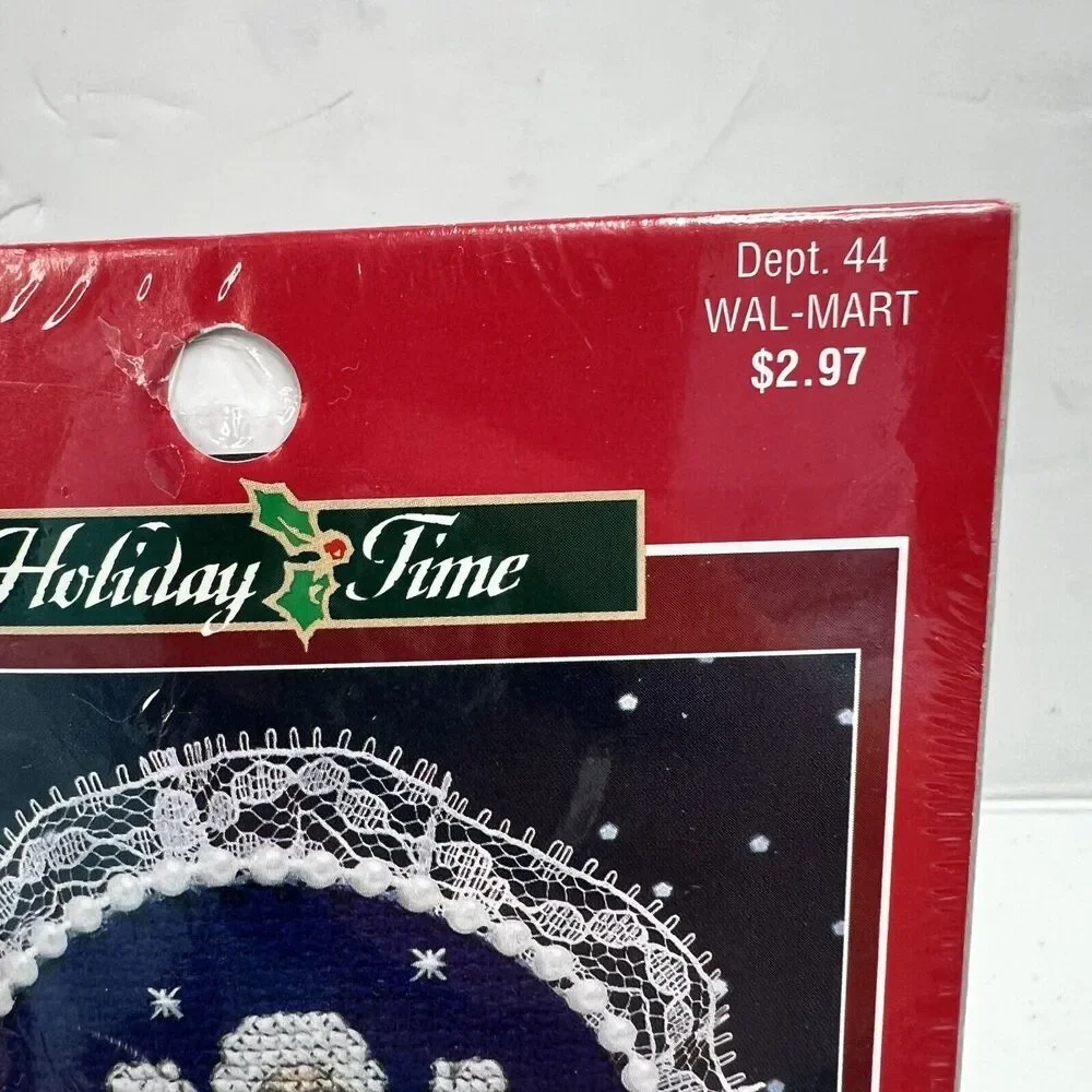 Holiday Time vtg snow